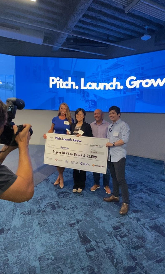 Remmie was selected as the winner at the Pitch. Launch. Grow competition