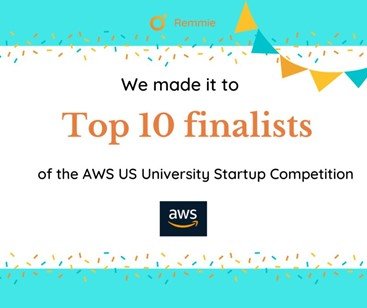 Remmie Named Finalist In the AWS Startup Competition - Remmie Health