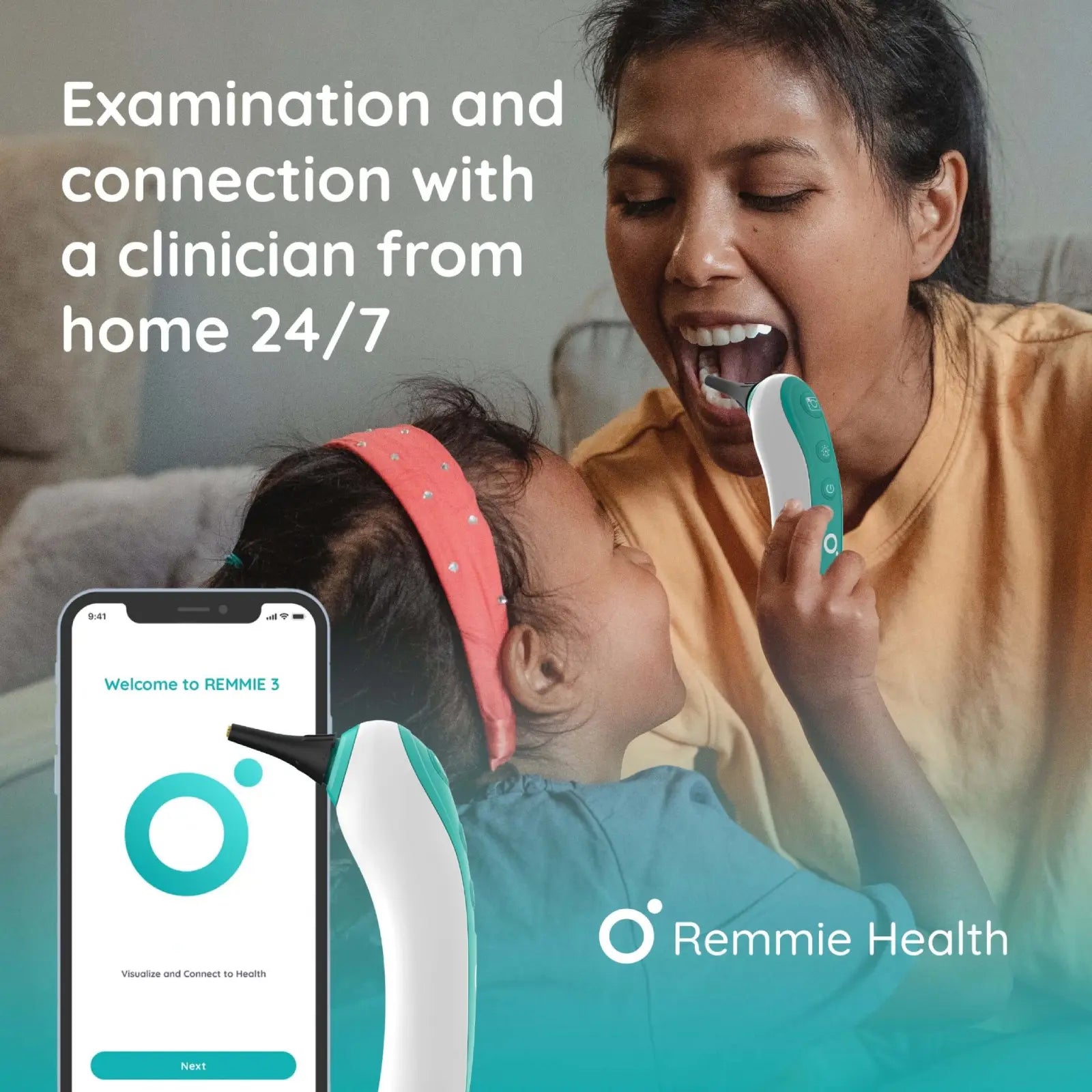 Remmie3 examination and consultation with a clinician 24/7 - Remmie Health