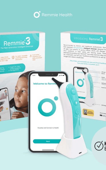 Remmie 3 Wi-Fi Digital Otoscope for At-Home Ear Exams